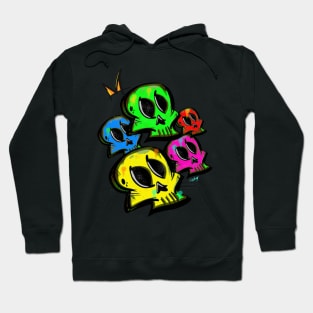 Square Skulls (without white background) Hoodie